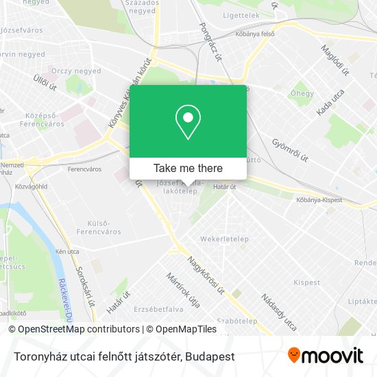 Toronyház utcai felnőtt játszótér map