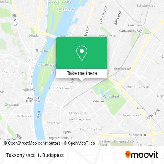 Taksony utca 1 map