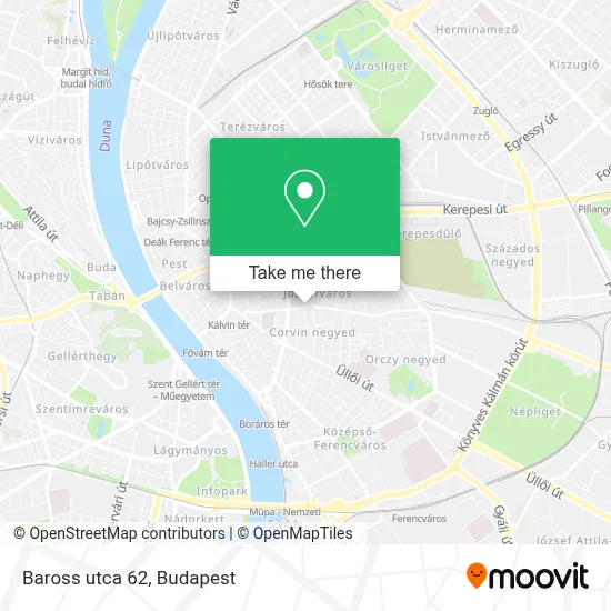 Baross utca 62 map