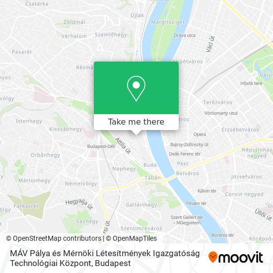 MÁV Pálya és Mérnöki Létesítmények Igazgatóság Technológiai Központ map