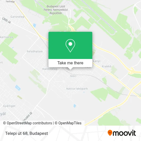Telepi út 68 map