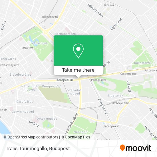 Trans Tour megálló map