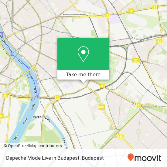 Depeche Mode Live in Budapest map