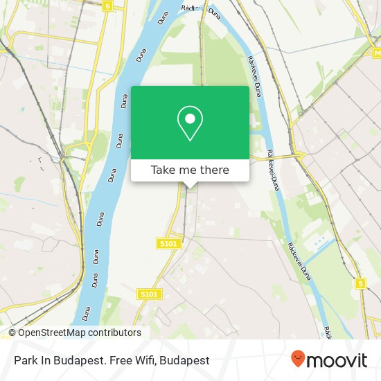Park In Budapest. Free Wifi map