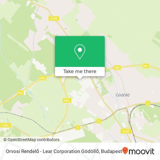 Orvosi Rendelő - Lear Corporation Gödöllő map