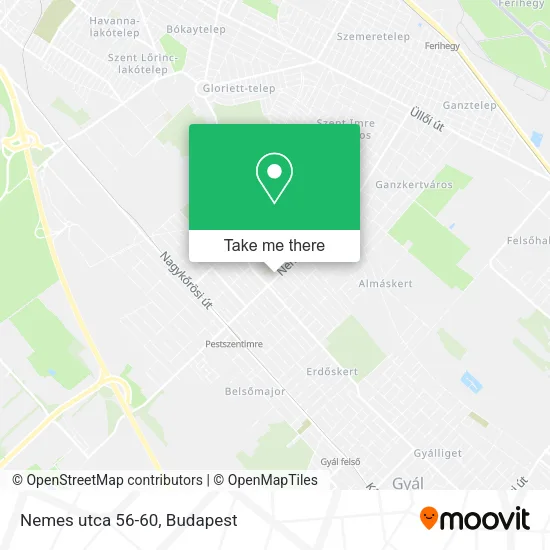 Nemes utca 56-60 map