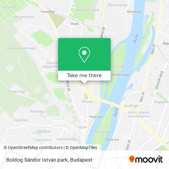 Boldog Sándor István park map