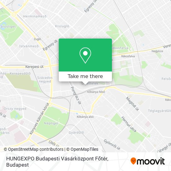 HUNGEXPO Budapesti Vásárközpont Főtér map