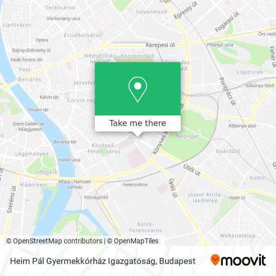 Heim Pál Gyermekkórház Igazgatóság map