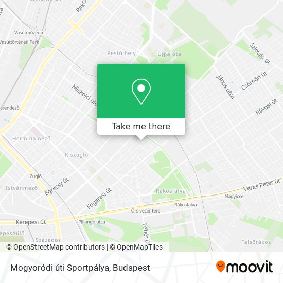 Mogyoródi úti Sportpálya map