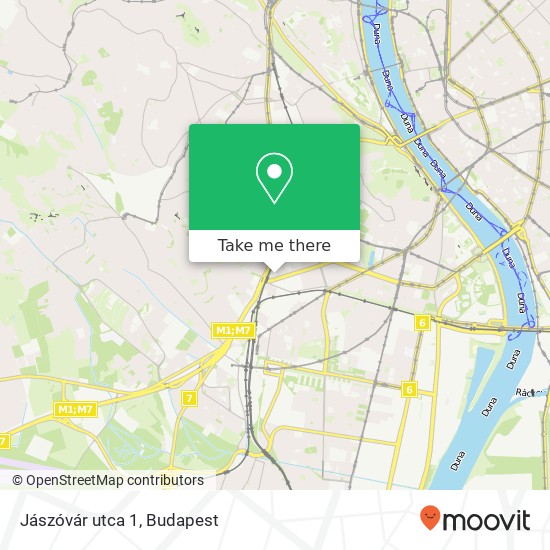 Jászóvár utca 1 map