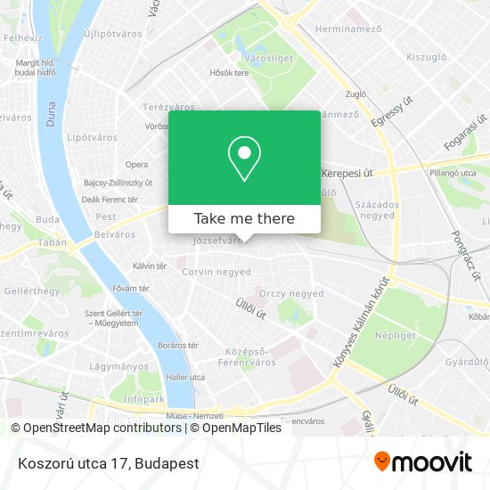 Koszorú utca 17 map