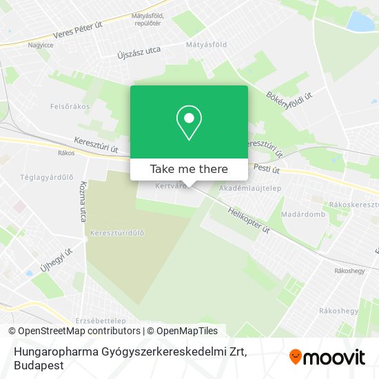 Hungaropharma Gyógyszerkereskedelmi Zrt map