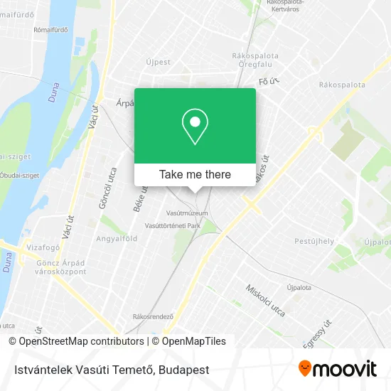 Istvántelek Vasúti Temető map