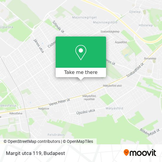 Margit utca 119 map