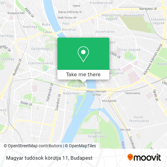 Magyar tudósok körútja 11 map
