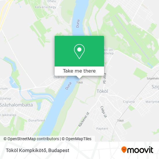 Tököl Kompkikötő map