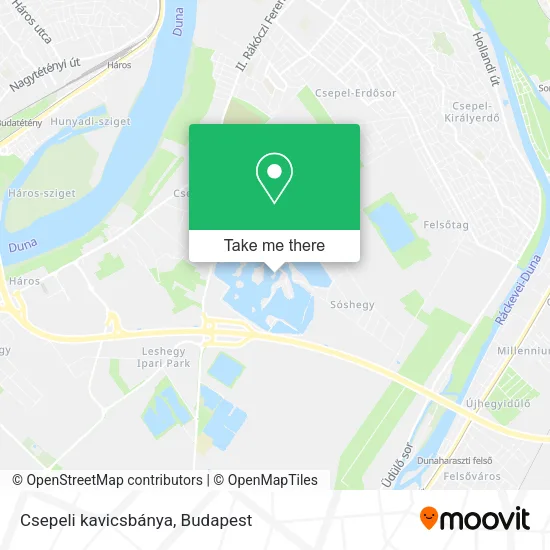 Csepeli kavicsbánya map