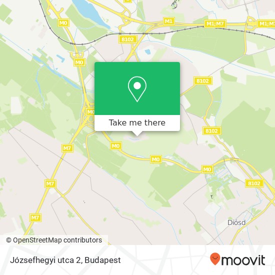 Józsefhegyi utca 2 map