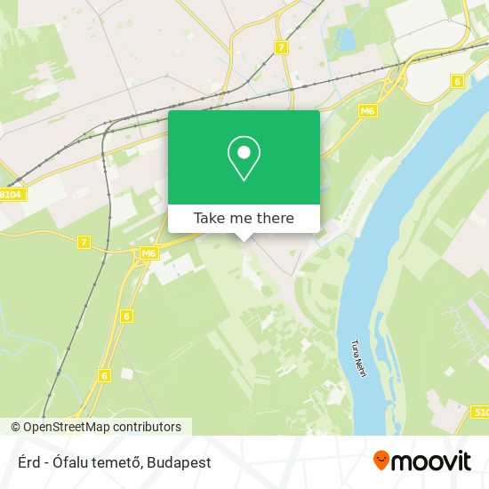 Érd - Ófalu temető map