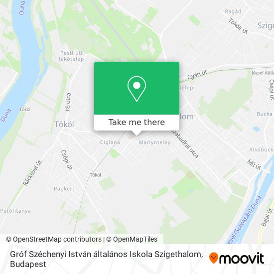Gróf Széchenyi István általános Iskola Szigethalom map