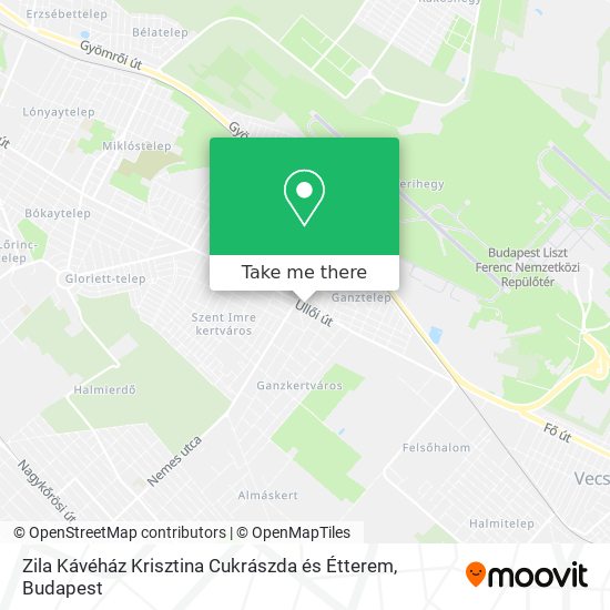 Zila Kávéház Krisztina Cukrászda és Étterem map