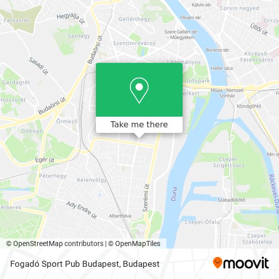 Fogadó Sport Pub Budapest map