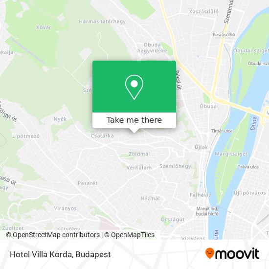 Hotel Villa Korda map