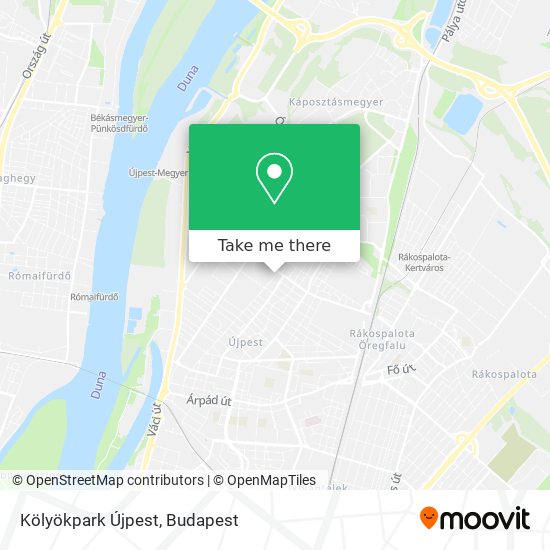 Kölyökpark Újpest map