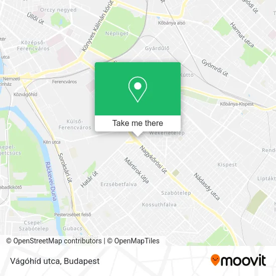 Vágóhíd utca map