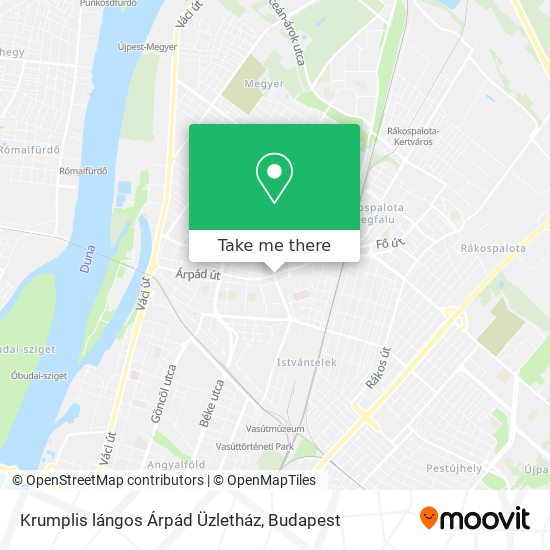 Krumplis lángos Árpád Üzletház map