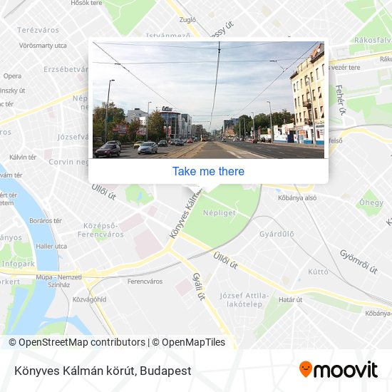 Könyves Kálmán körút map