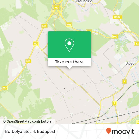 Borbolya utca 4 map