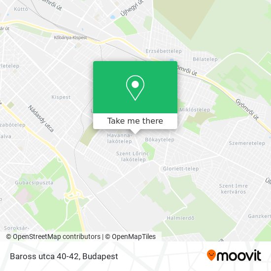 Baross utca 40-42 map