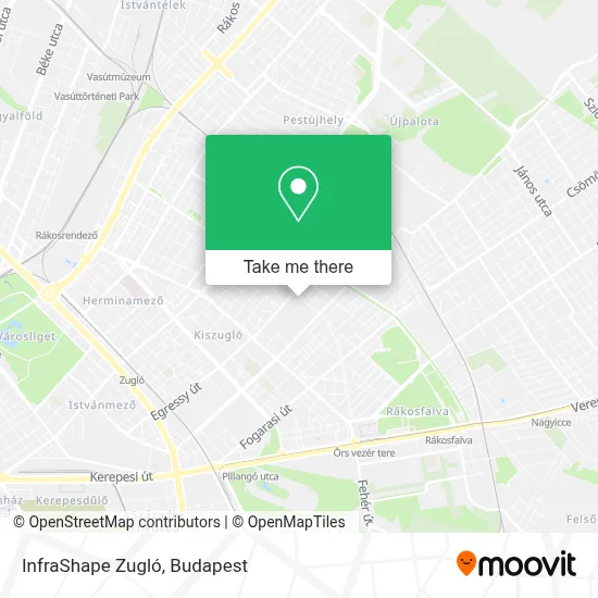 InfraShape Zugló map