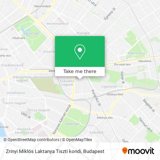 Zrínyi Miklós Laktanya Tiszti kondi map