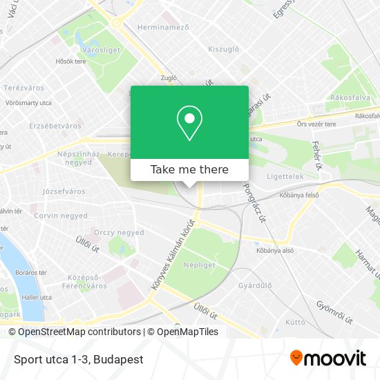 Sport utca 1-3 map