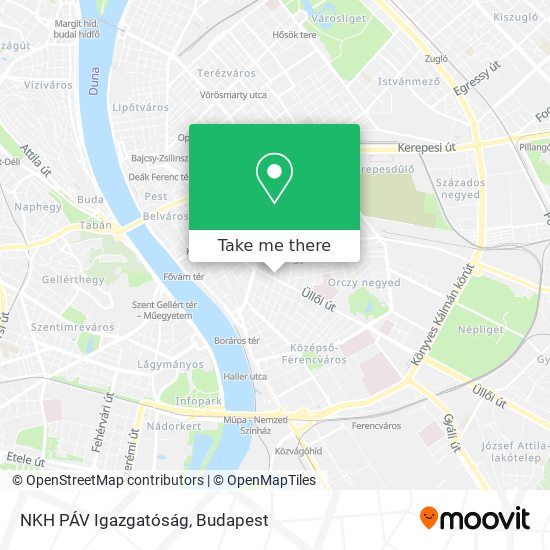 NKH PÁV Igazgatóság map