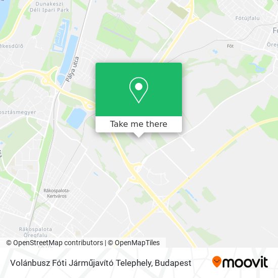 Volánbusz Fóti Járműjavító Telephely map