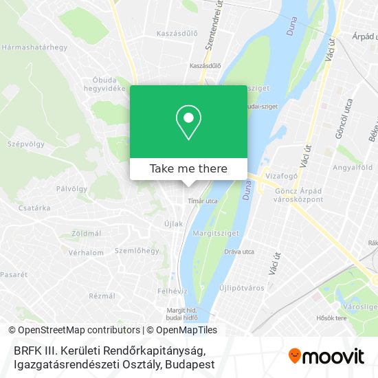 BRFK III. Kerületi Rendőrkapitányság, Igazgatásrendészeti Osztály map