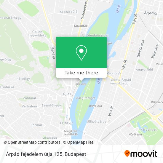 Árpád fejedelem útja 125 map