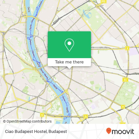 Ciao Budapest Hostel map