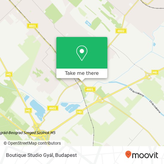 Boutique Studio Gyál, Kôrösi út 184 2360 Gyál map