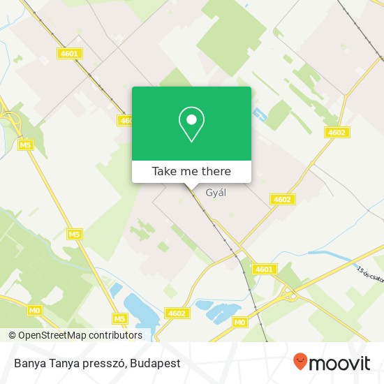 Banya Tanya presszó map