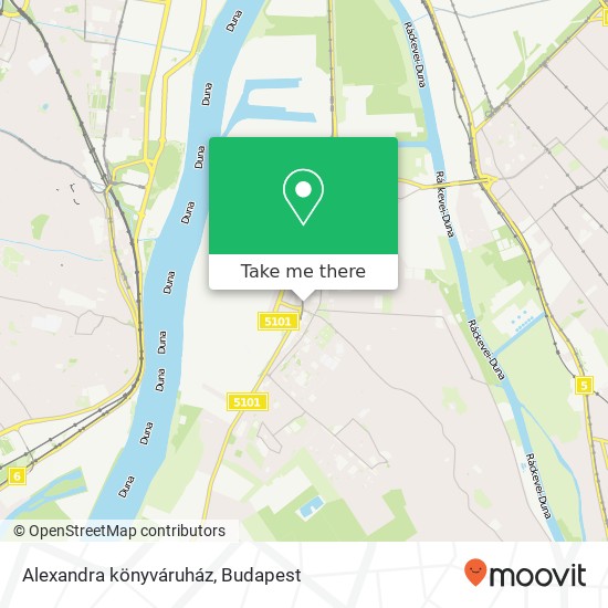 Alexandra könyváruház map