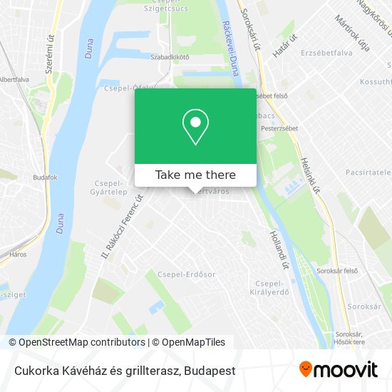 Cukorka Kávéház és grillterasz map