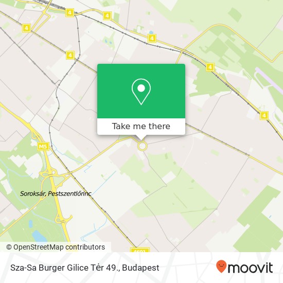 Sza-Sa Burger Gilice Tėr 49., Gilice tér 49 1181 Budapest map