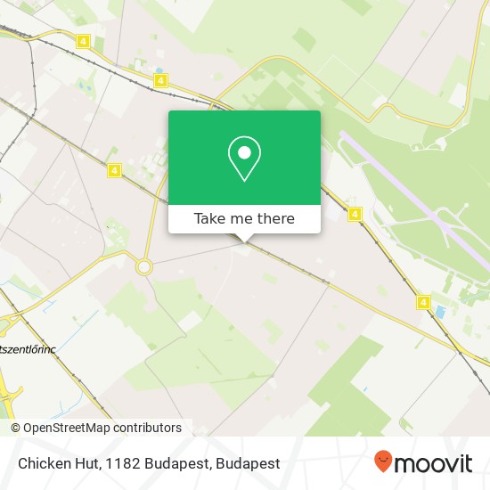 Chicken Hut, 1182 Budapest map