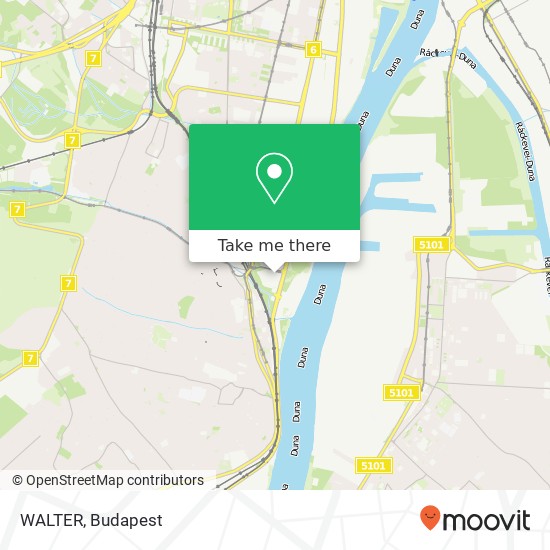 WALTER, 1116 Budapest map
