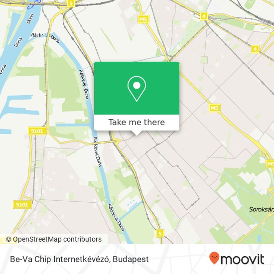 Be-Va Chip Internetkévézó, Kossuth Lajos utca 1203 Budapest map